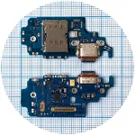 Шлейф Samsung Galaxy S21 Ultra 5G G998B з роз'ємом зарядки, SIM конектором та мікрофоном High Quality