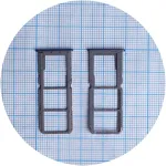 Тримач Sim картки Realme C33 2023 (темно-синій на 2 SIM + Micro SD)