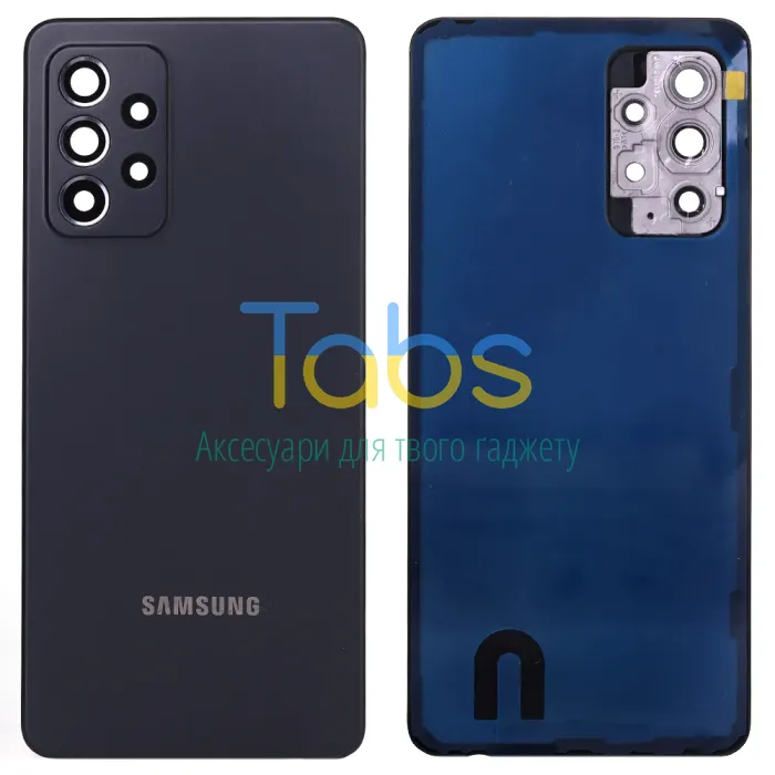 Задня кришка для Samsung Galaxy A52 A525F (чорна зі склом камери) - зображення 1