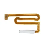 Шлейф Samsung Galaxy A12 A125F, Galaxy M12 M127F з кнопкою ввімкнення та сканером відбитка пальця (білий) Original Quality