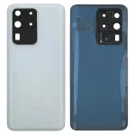 Задня кришка для Samsung Galaxy S20 Ultra G988F (біла зі склом камери)