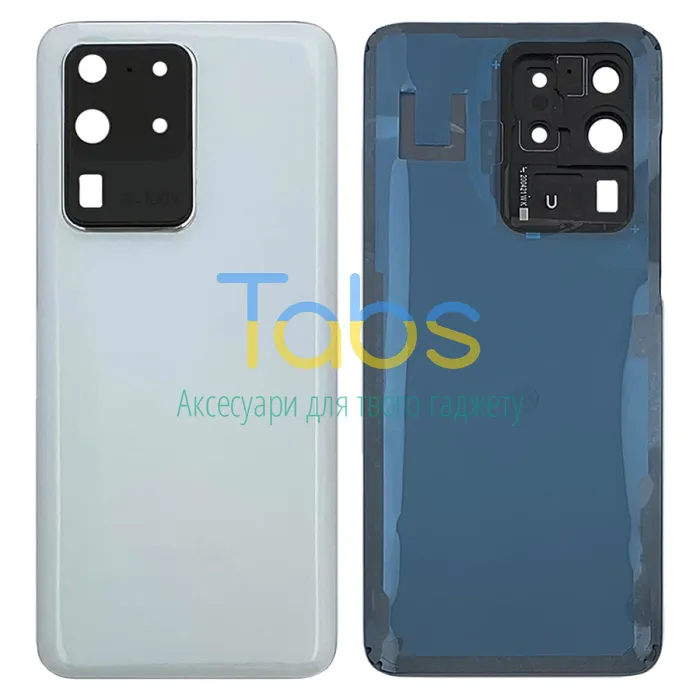 Задня кришка для Samsung Galaxy S20 Ultra G988F (біла зі склом камери) - зображення 1