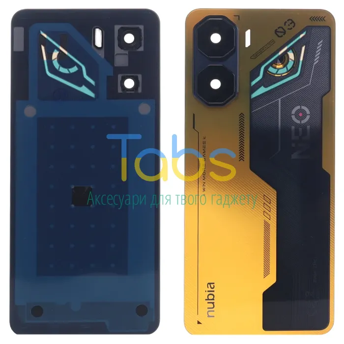 Задня кришка для ZTE Nubia Neo 3 5G (жовта оригінал OEM зі склом камери) - зображення 1