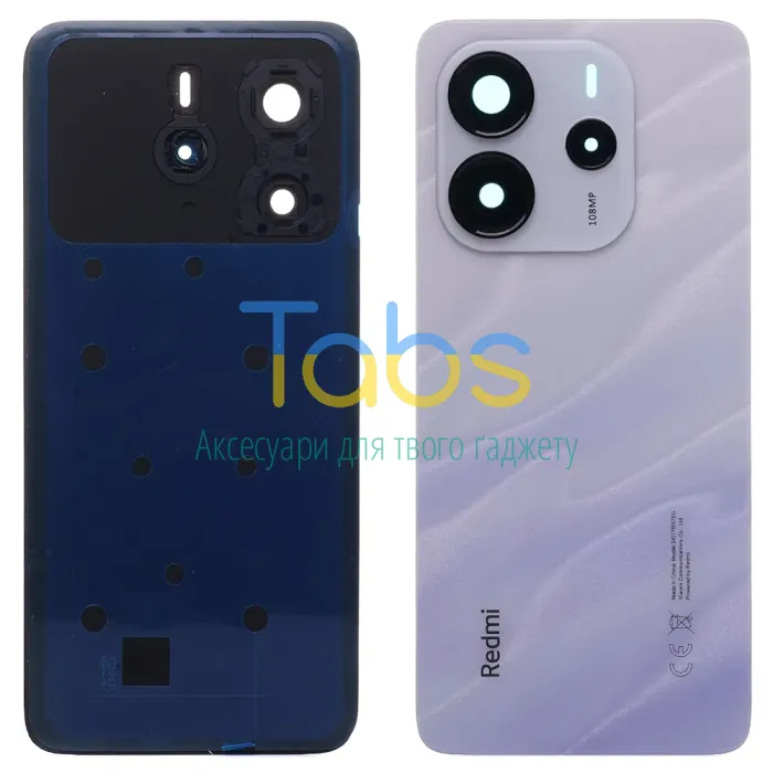 Задня кришка для Xiaomi Redmi Note 14 4G (версія European 161 мм) (фіолетова зі склом камери) Original Quality - изображение 1