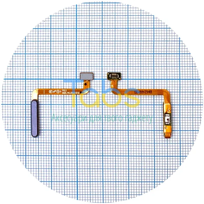 Шлейф Samsung Galaxy M53 M536 зі сканером відбитка пальця (темно-синій) Original Quality - зображення 1