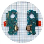 Шлейф Samsung Galaxy A34 A346B з роз'ємом зарядки та мікрофоном - нижня плата High Quality