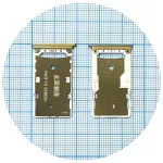 Тримач SIM карти та карти пам'яті Xiaomi Mi Max 2 (золотистий на 2 SIM)