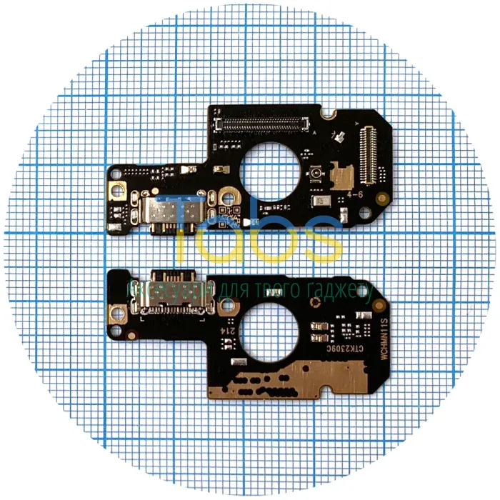 Шлейф Xiaomi Poco M4 Pro, Redmi Note 11, Note 11S роз'ємом зарядки та мікрофоном - нижня плата High Quality - зображення 1