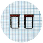 Тримач SIM карти Xiaomi Mi Note 10, Mi Note 10 Pro, Mi Note 10 Lite, Mi CC9 Pro (сріблястий на 2 Sim)