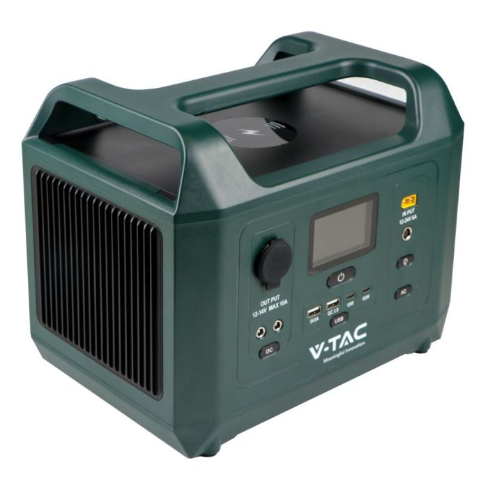 Зарядна Станція Power Station V-TAC VT-606N, 600W(1kW peak), 576Wh, QC 18W, PD 65W, DC, LiFePO4 EU