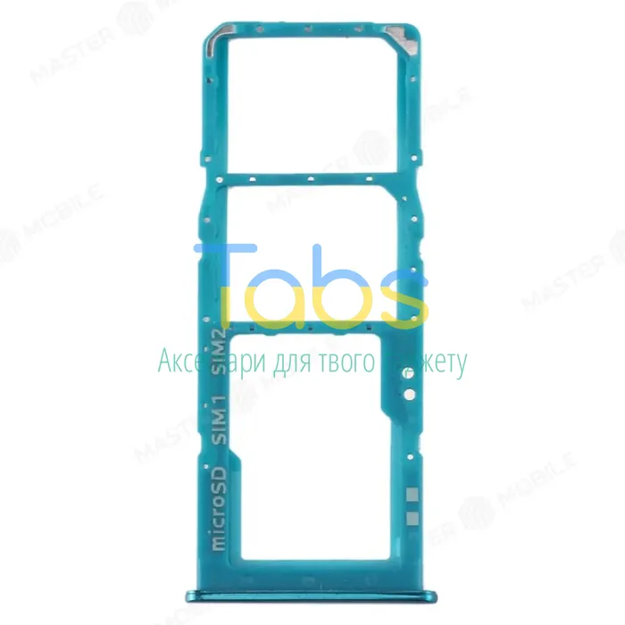 Тримач SIM карти Samsung Galaxy A20s A207F, A30s A307, A50s A507F, A70s A707F (зелений на 2 SIM + Micro SD) - зображення 1
