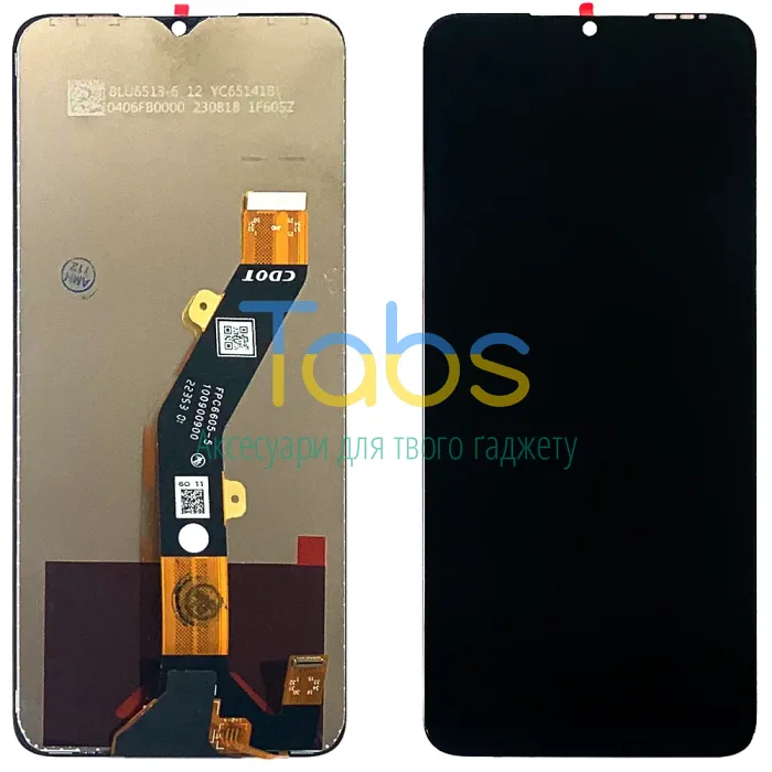 Дисплей для Tecno Spark Go 2023, Tecno Pop 7 BF6, Tecno Spark 10 KI5q 10C KI5k, Infinix Smart 7 з тачскріном (FPC6605-5 ) Original Quality - зображення 1
