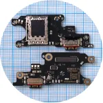 Шлейф Xiaomi 13 Lite з роз'ємами Sim-карти, зарядки та мікрофоном - нижня плата High Quality
