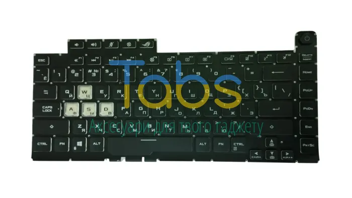 Клавиатура для ноутбука Asus G531GT GL531 G532 G512L, с подсветкой (Light), Black, (No Frame), RU - зображення 2