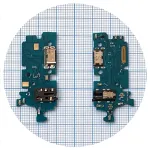 Шлейф Samsung Galaxy M34 5G M346B з роз'ємами зарядки та навушників, мікрофоном - нижня плата High Quality