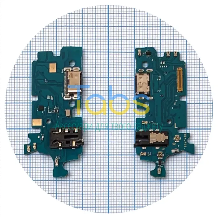 Шлейф Samsung Galaxy M34 5G M346B з роз'ємами зарядки та навушників, мікрофоном - нижня плата High Quality - зображення 1