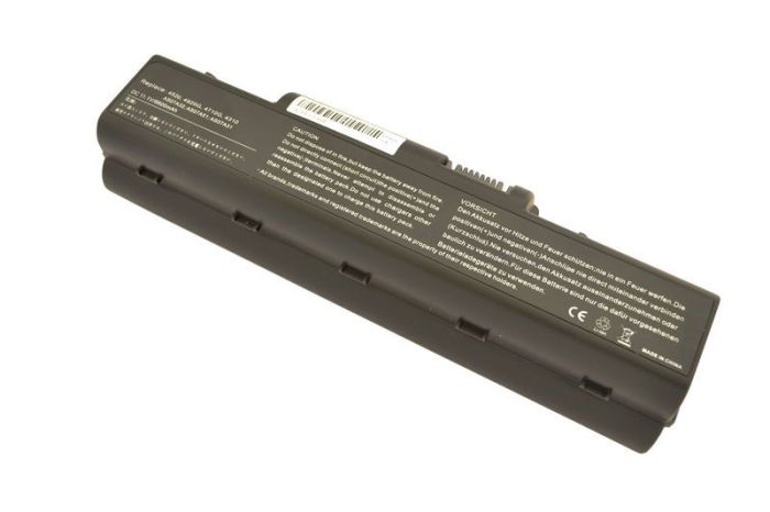 Посилений акумулятор для ноутбука Acer AS07A31 Aspire 2930 11.1V Black 6600mAh OEM