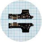 Шлейф Xiaomi Redmi 12 з роз'ємом зарядки та мікрофоном - нижня плата High Quality