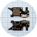 Шлейф Motorola Edge 30 Neo XT2245 з роз'ємами зарядки та Sim-карти - нижня плата High Quality
