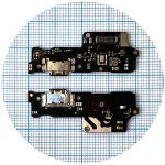 Шлейф Xiaomi Redmi 10C, Poco C40 з роз'ємом зарядки та мікрофоном - нижня плата High Quality