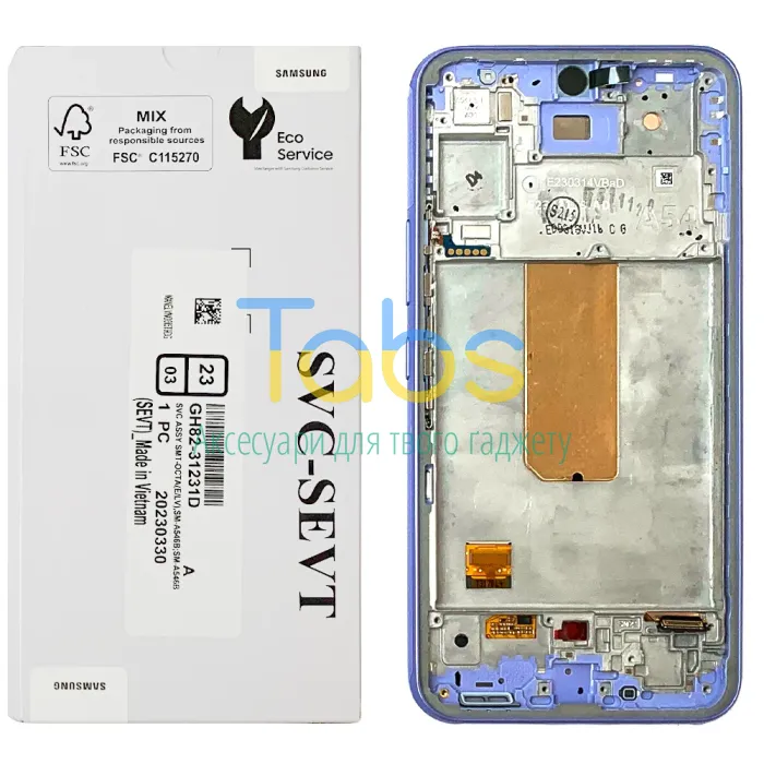 Дисплей для Samsung Galaxy A54 A546 з тачскріном (оригінал 100% з фіолетовою рамкою) - зображення 1