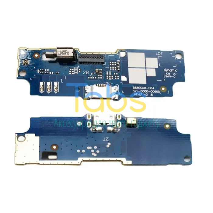 Шлейф Asus ZenFone Go ZB551KL ZB552KL з роз'ємом зарядки, вібродзвінком та мікрофоном - нижня плата - зображення 1