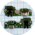 Шлейф Tecno Spark Go 2024 з роз'ємами зарядки, навушників та мікрофоном - нижня плата (оригінал 100%)