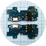 Шлейф Samsung Galaxy M22 M225F, M32 M325F з роз'ємами зарядки та навушників, мікрофоном - нижня плата High Quality