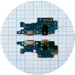 Шлейф Samsung Galaxy M21 M215F M30s M307 M31 M315 з роз'ємами зарядки та навушників, мікрофоном Оригінал 100% - нижня плата