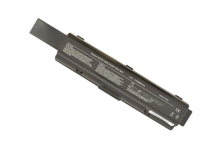 Посилений акумулятор для ноутбука Toshiba PA3534U Satellite A200 11.1V Black 6600mAh OEM