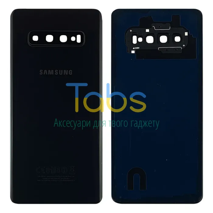 Задня кришка для Samsung Galaxy S10 Plus G975F (чорна зі склом камери) Original Quality - зображення 1