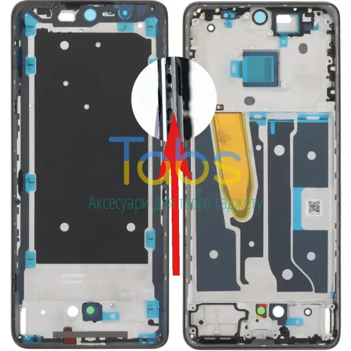 Рамка дисплея Realme 11 Pro, Realme 11 Pro+ Plus (уцінка - чорна ) Original Quality - зображення 1