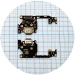 Шлейф Motorola Edge 20 XT2143-1 з роз'ємом зарядки та мікрофоном - нижня плата High Quality