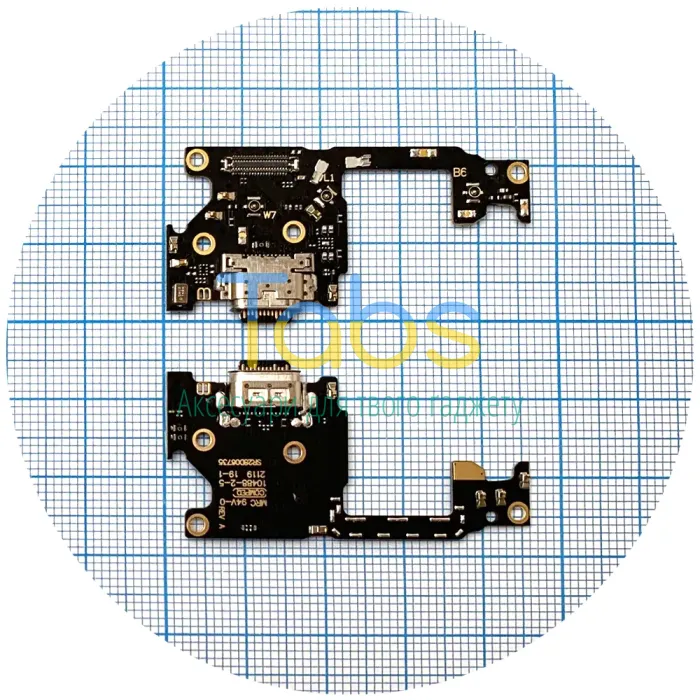 Шлейф Motorola Edge 20 XT2143-1 з роз'ємом зарядки та мікрофоном - нижня плата High Quality - изображение 1