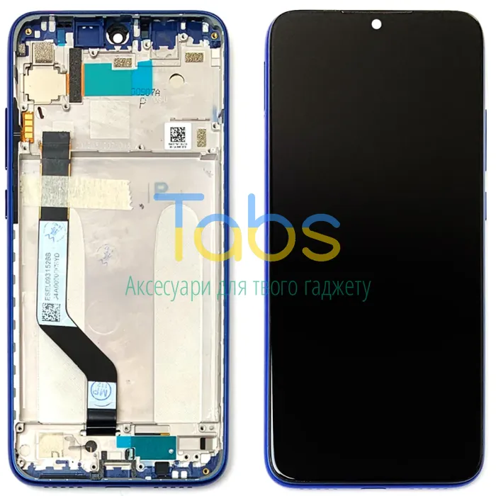 Дисплей для Xiaomi Redmi Note 7, Note 7 Pro з тачскріном (оригінал OEM із синьою рамкою) - зображення 1