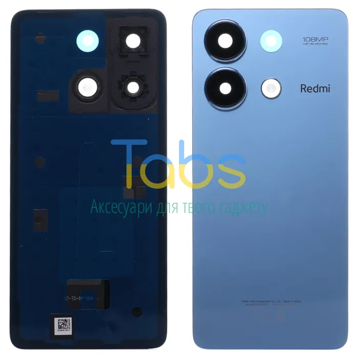 Задня кришка для Xiaomi Redmi Note 13 4G (блакитна зі склом камери) Original Quality - зображення 1