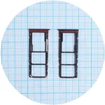 Тримач Sim картки та картки пам'яті Motorola Moto G04 XT2421-2 (чорний на 2 SIM + Micro SD)