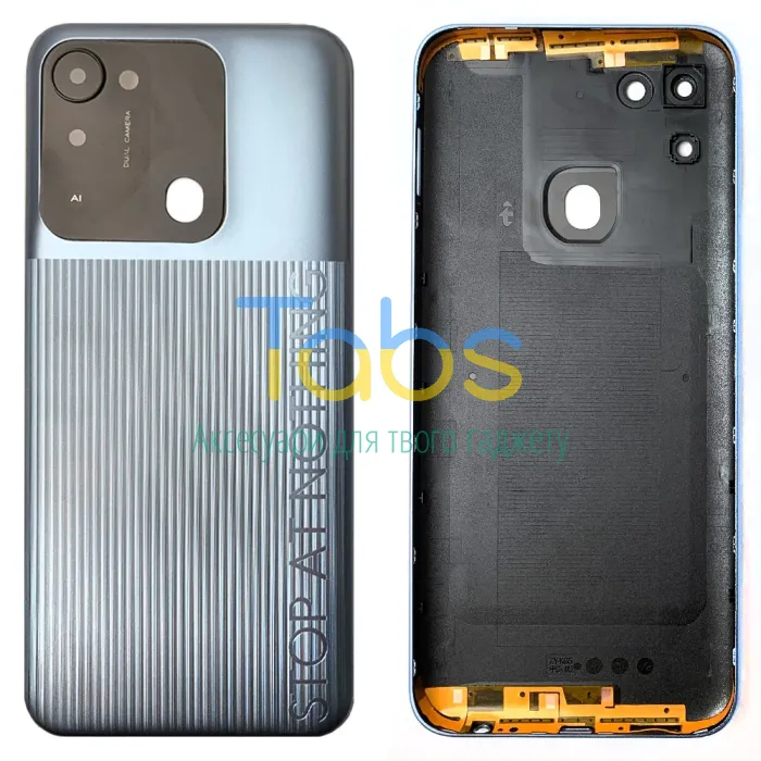 Задняя крышка для Tecno Spark Go 2022 (срібляста, Ice Silver зі склом камери) Original Quality - изображение 1