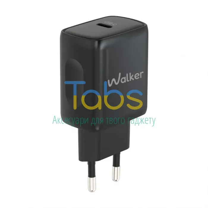 Мережевий зарядний пристрій (адаптер) WALKER WH-64 PD_25W black - зображення 1