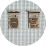 Тримач SIM карти Samsung Galaxy A54 A546 (сріблястий 2 SIM (1 SIM + Micro SD))