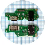Шлейф Tecno Pova 3 LF7n з роз'ємами зарядки та навушників, мікрофоном - нижня плата High Quality