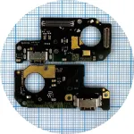 Шлейф Xiaomi Redmi Note 12 4G з роз'ємами зарядки та мікрофоном - нижня плата Original Quality