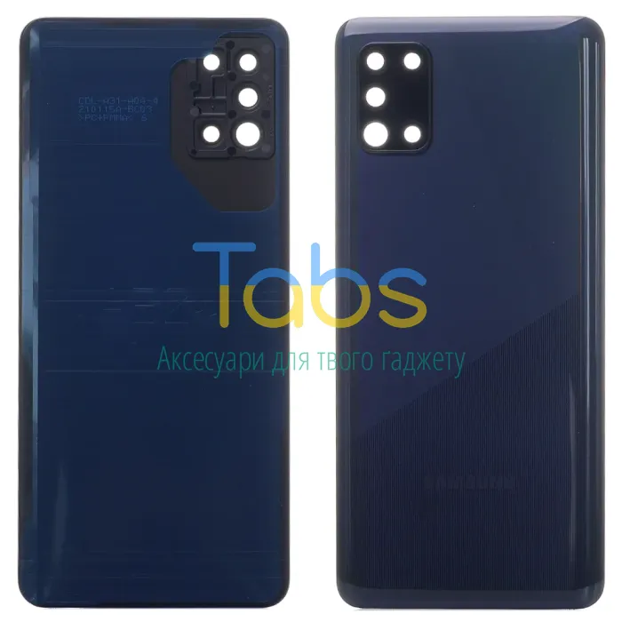 Задня кришка для Samsung Galaxy A31 A315F (чорна зі склом камери) Original Quality - зображення 1