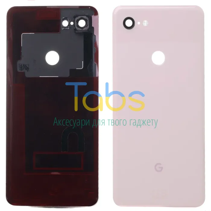 Задня кришка для Google Pixel 3 XL (рожева оригінал 100% зі склом камери) - зображення 1
