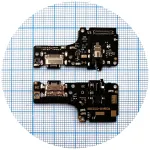 Шлейф Xiaomi Redmi Note 10, Redmi Note 10S, Poco M5s з роз'ємом зарядки та мікрофоном - плата зарядки High Quality