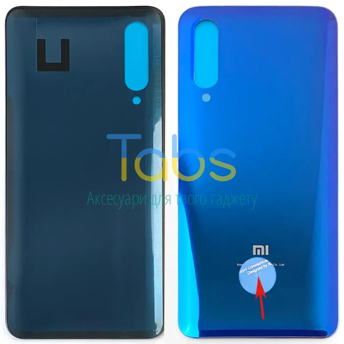 Задня кришка для Xiaomi Mi 9 M1902F1G (синяя - уценка) Original Quality - зображення 1