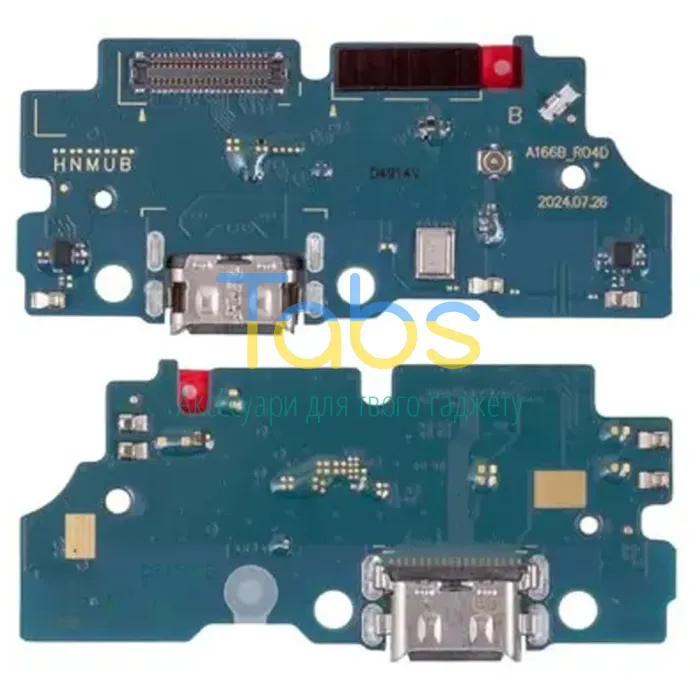 Шлейф для Samsung Galaxy A16 5G A166B з роз'ємом зарядки та мікрофоном - нижня плата Original Quality - зображення 1