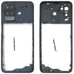 Рамка корпусу Oppo A54 4G (чорна зі склом камери)