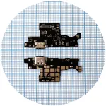 Шлейф ZTE Blade A71 з роз'ємом зарядки та мікрофоном - нижня плата High Quality