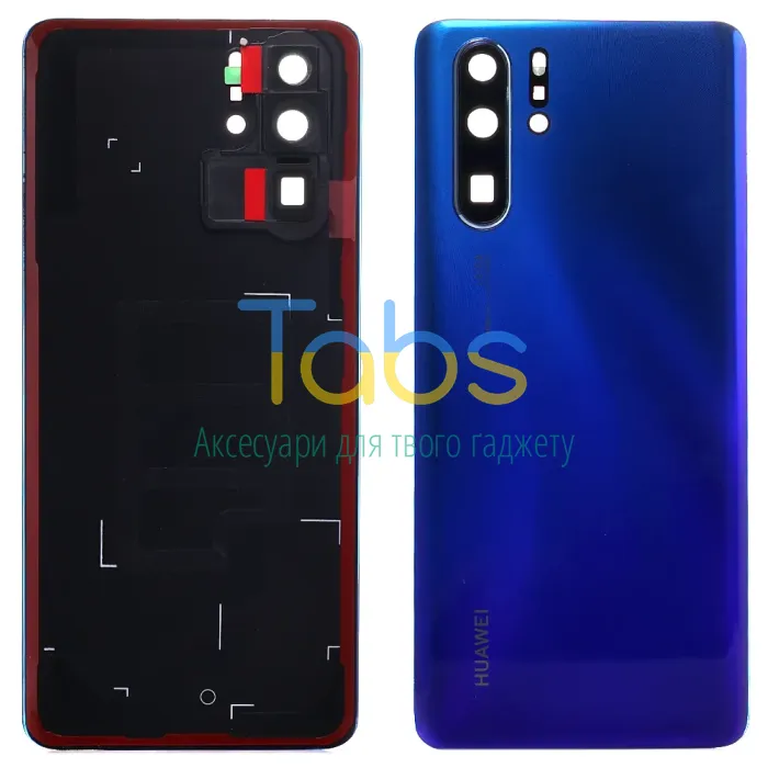 Задня кришка для Huawei P30 Pro VOG-L29 (синя оригінал OEM зі склом камери) - изображение 1